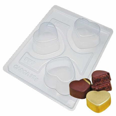 Forma De Chocolate - Forma De Chocolate Especial 3 Partes - Mini Pão De Mel Coração 32g Ref.99 BWB